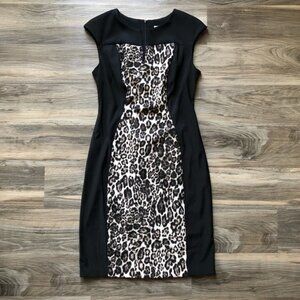 dressbarn Leopard Animal Print Sheath Dress